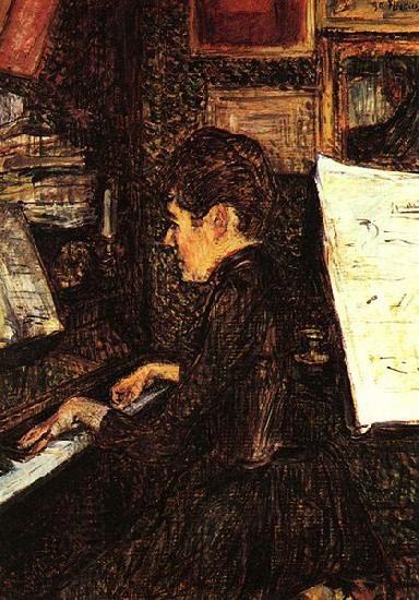 Henri de toulouse-lautrec Mlle Dihau au piano oil painting picture